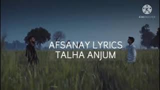 AFSANAY - Young Stunners | Talha Anjum | Lyrical video
