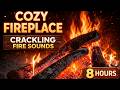 Burning Fireplace 🔥 Real Fire Crackling Sounds for Deep Sleep &amp; Focus 4K (08 Hours) @InsomniaRelief