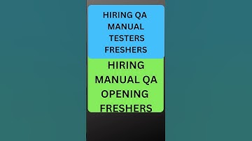 Hiring QA Freshers| Testing Jobs| RD Automation Learning