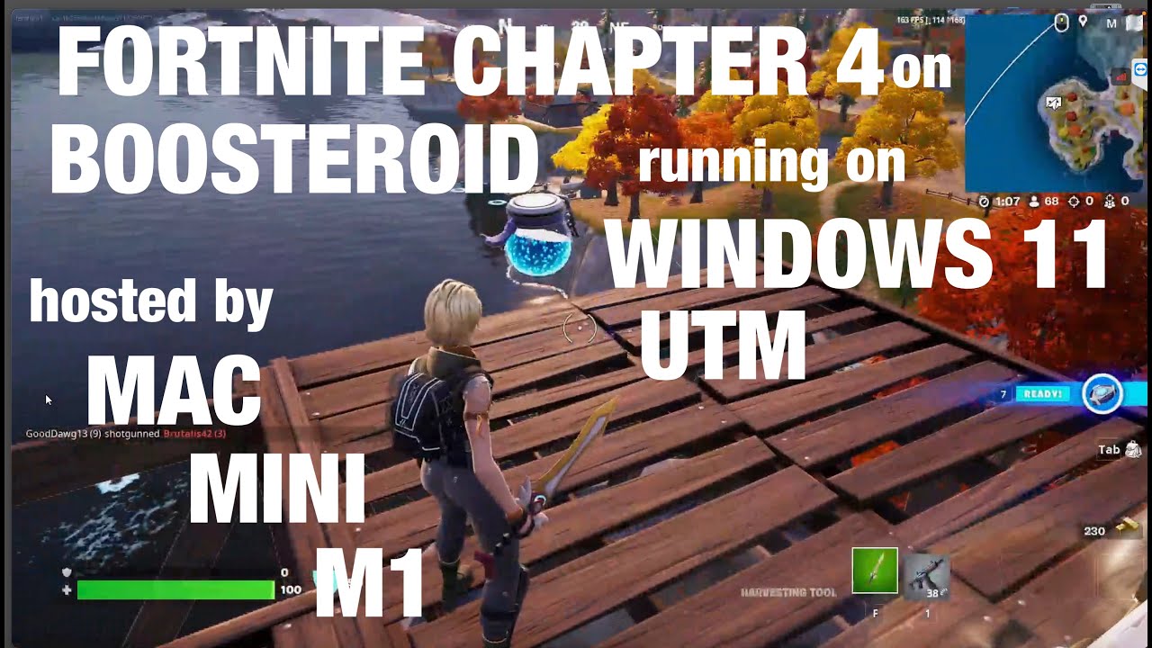 Fortnite Chapter 4 Season 1 on the Mac Mini M1 Using Boosteroid 