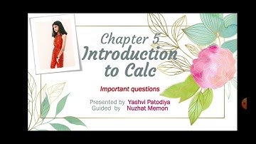 Std 10 Computer Chapter 5 Introduction to Calc Important MCQs