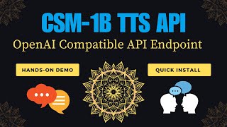 How-To Create OpenAI TTS Compatible Endpoint for Sesame CSM 1B Locally
