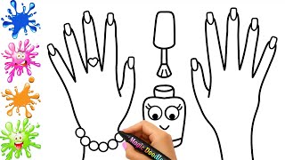 Çocuklar İçin Oje Kutusu Ve El Nasıl Çizilir Oje Çizimi Çocuklar İçin Sihirli Çizimler