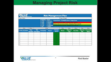 Module 17 - Managing Project Risks - Value Generation Partners