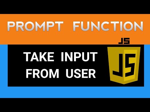 Prompt Function in JavaScript || Take inputs from User in JavaScript ...