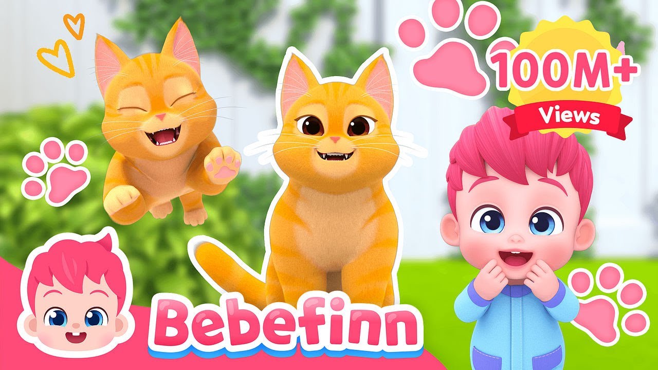 The Cat Song  Im A Ginger Cat Boo Meow  Bebefinn Sing Along2  Nursery Rhymes For Kids