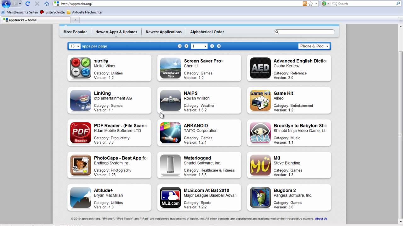 apptrackr iphone apps