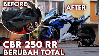 WOW !!! CBR 250 RR HITAM DISULAP JADI PUTIH KEREN BANGET