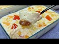 Try this Dessert for Christmas ,Super Easy and Taste Delicious No Bake | Fruit Salad Ice Cream Cake