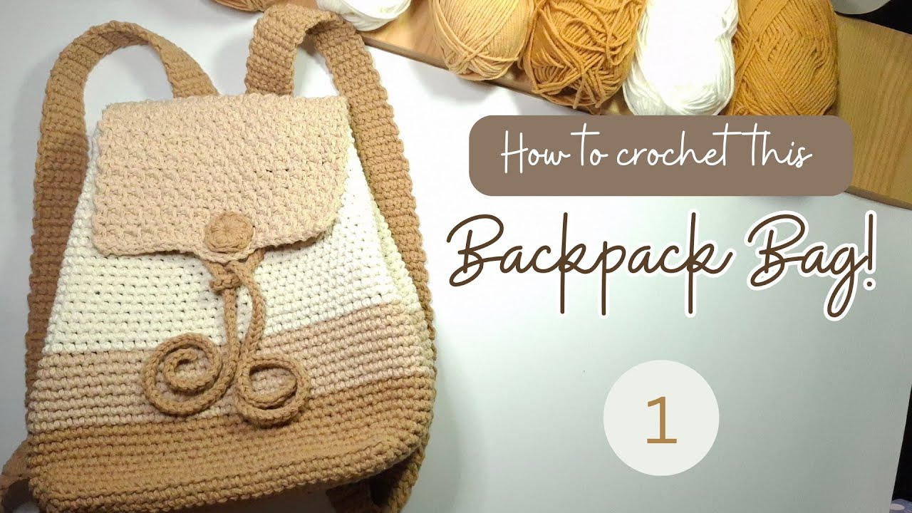 Easy Backpack Bag Crochet Pattern Tutorial | Part 1 of 2 #crochet #bags #handmade #giftideas