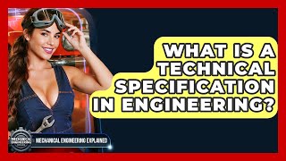 What Is A Technical Specification In Engineering? - Mechanical Engineering Explained
