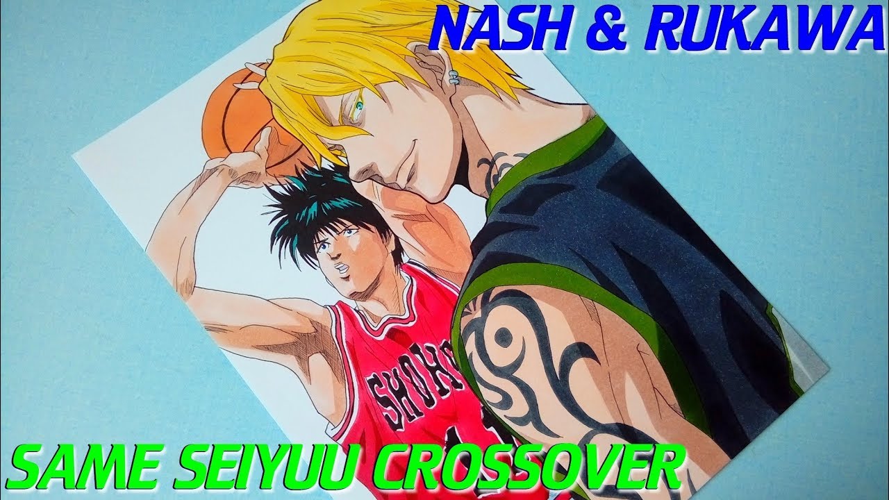 Same Seiyuu Crossover Drawing Nash Gold Jr And Rukawa Kaede Youtube