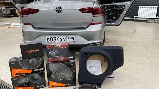 Шикарный звук в салоне автомобиля. Аудиосистема VW Polo за 111000 рублей. Скрытая установка + стелс