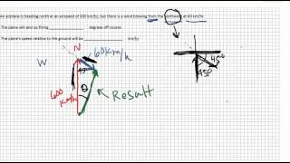 Plane, Wind, Vector Problem