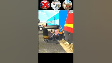 🚀 Auto Rickshaw Mega Jump Challenge | GTIV vs ITA vs Indian Bike Driving 3D 💥 #shorts