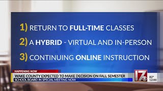 Wake County expected to make decision on fall semester