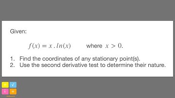 Calculus Exam Question | Stationary Points | Second Derivative Test | Product Rule