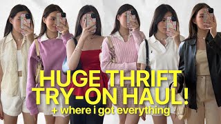 HUGE THRIFT / VINTAGE TRY-ON HAUL + my favorite online thrift stores (Philippines) | Alyssa Lyanne