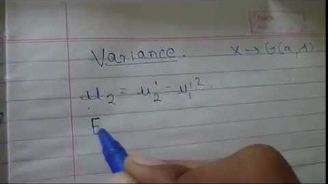 Variance Formula derivation
