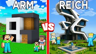 Billy Familie Arm vs Ukri Familie Reich Modernes Haus Bau Challenge in Minecraft!