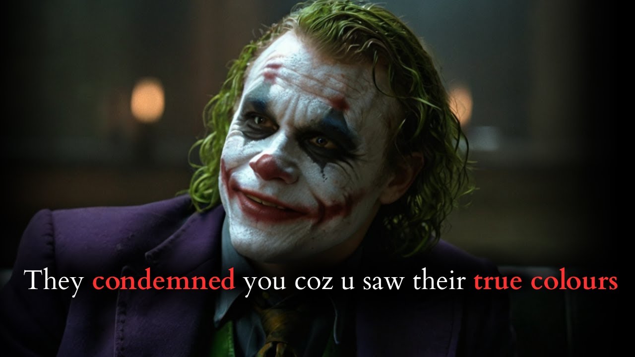 Они осудили тебя, потому что ты увидел их отвратительное истинное лицо. Речь Джокера.