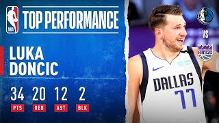 Luka GOES OFF For 34 PTS, 20 REB (Career-High) \& 12 AST In OT W!