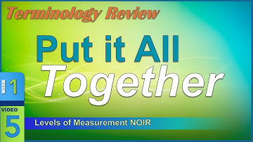 Put it Together – Data, Research, Statistics, and Levels of Measurement (1-5)
