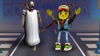 КТО КРУЧЕ? ZOMBIE JAKE из игры SUBWAY SURFERS или СУПЕР ЗЛАЯ БАБКА - OLD ANGRY GRANNY! #369 screenshot 3