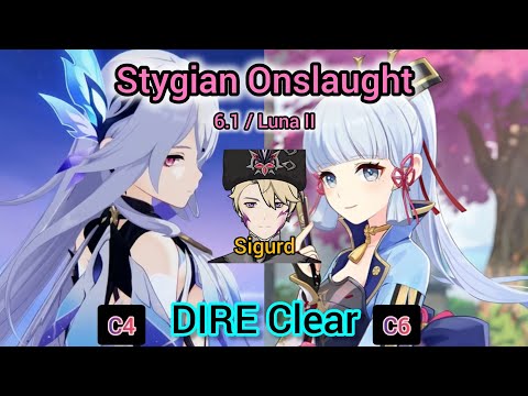 C6 Ayaka + C4 Skirk VS Battle-Hardened Lightkeeper: Bitter Sorrow - DIRE [6.1/Luna II]