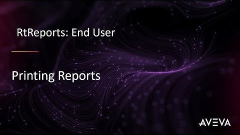 RtReports End User - Printing Reports