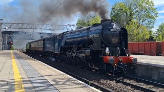 Stafford Railway Station 60532 BLUE PETER returns after 21 Years out of use, on the 30th April 2024