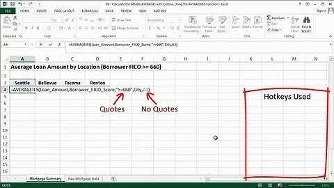 Excel - Calculate the MEAN (AVERAGE) with Criteria, Using the AVERAGEIFS Function