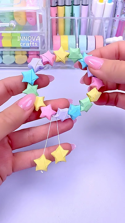 How to make Cute Star Bracelet ⭐️ #shorts #diy #craft #handmade #art #papercraft #gift #giftideas