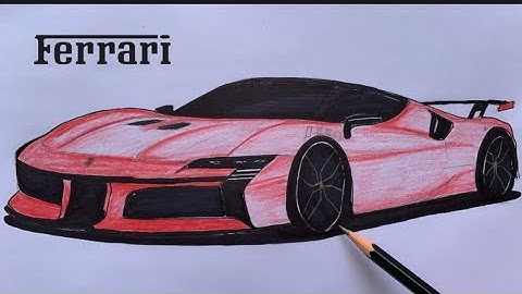How To Draw Ferrari | Car Drawing Video#ferrari #drawing #art 