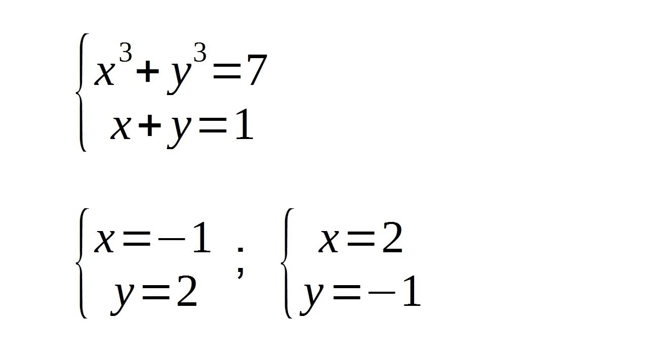 Un sistema simmetrico di terzo grado