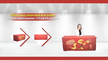 Custom Table Cover Display Idea-Trade Show Tablecloth
