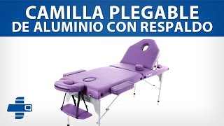 QUIRUMED Camilla Plegable de Aluminio WELLCORE, con Respaldo