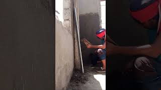 fastest worker [ wall plastering ]#construction