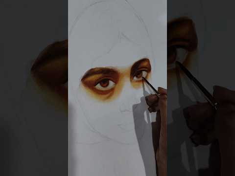 Watercolor painting tutorial #shorts #painting #eyes #explore #fyp