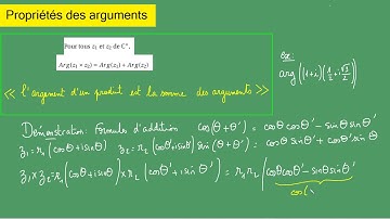 Terminale S  complexes  Argument d