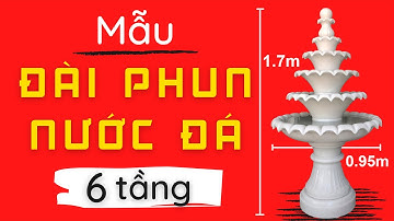 Mẫu Đài Phun Nước 6 Tâng Bằng Đá Cẩm Thạch Trắng Đẹp Đà Nẵng