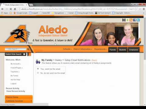 How to Create a School Fusion Account in Aledo ISD