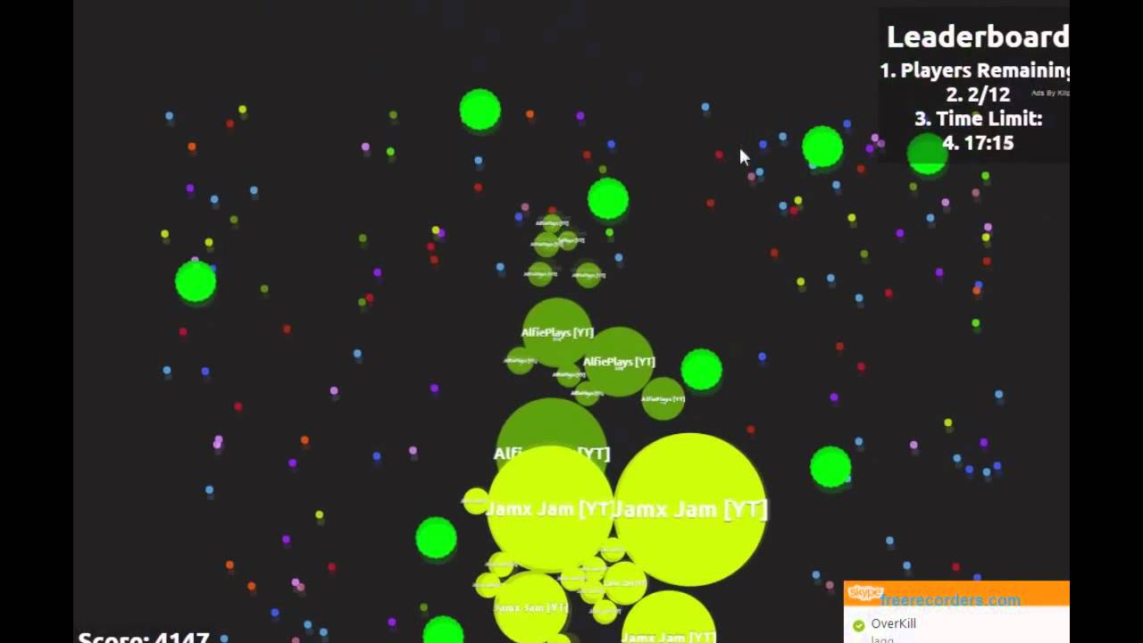 Agario Playing In Private Server 3 Hunger Games with Jamx