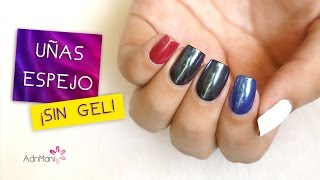 Uñas efecto espejo camaleón con esmaltes normales - Sin gel ni lámpara