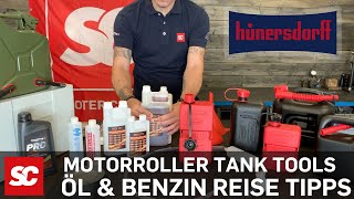 Tipps Vespa Tour Reise, Benzin, Sprit, Tanken Hünersdorff FuelFriend Kanister