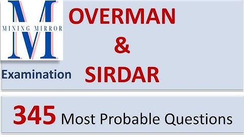 345 Selected MCQs for  Overman & Sirdar Examination | MCL, NLC, WCL, SECl, NCL | Coal India Exam