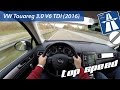 VW Touareg 3.0 V6 TDI (2016) on German Autobahn - POV Top Speed Drive