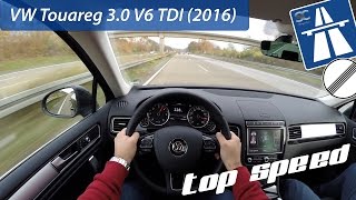 VW Touareg 3.0 V6 TDI (2016) on German Autobahn - POV Top Speed Drive