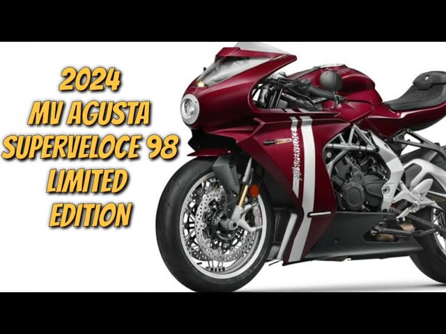 Limited Edition MV Agusta Superveloce 98 breaks cover, restricted to just  300 units