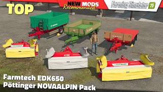 FS25 | Pöttinger NOVAALPIN Pack, Farmtech EDK650 - Farming Simulator 25 Mods Review QHD